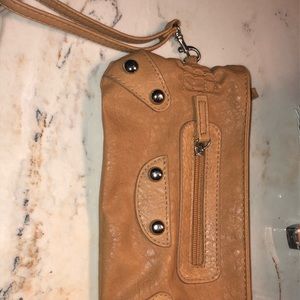 Light Brown Wristlet / Clutch